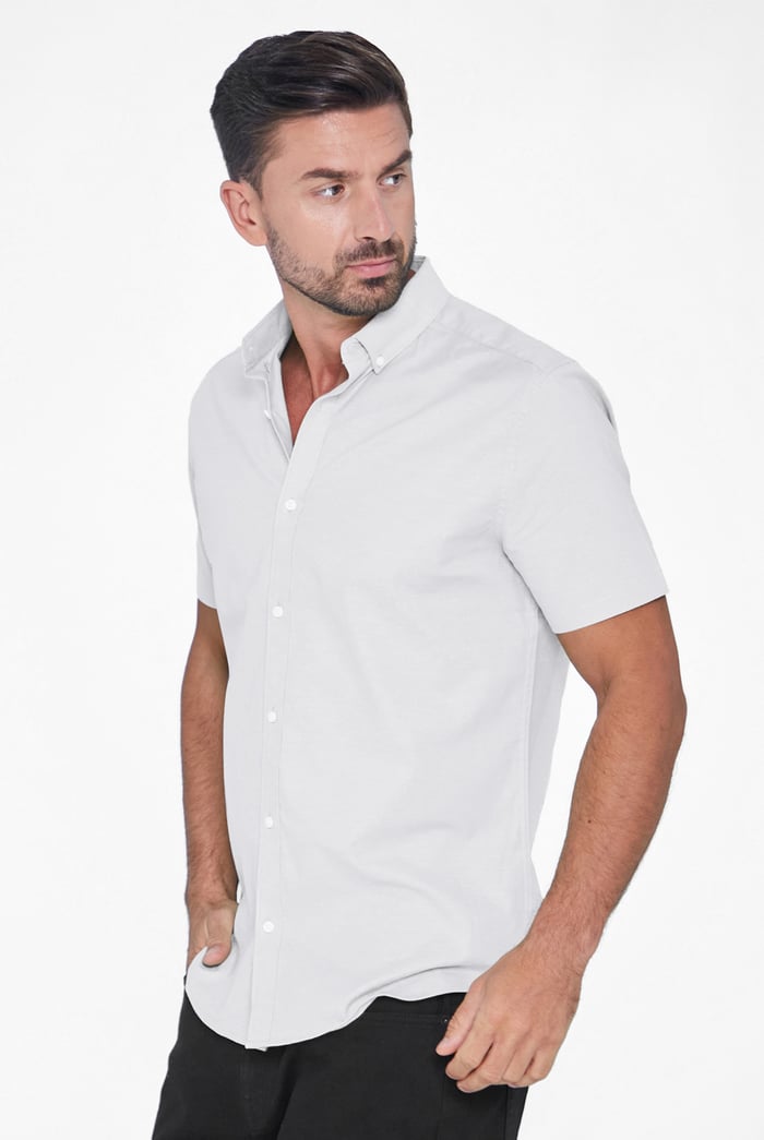Mens Solid Short Sleeve Shirt
