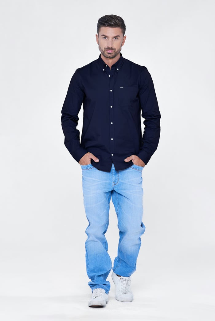 Solid Long Sleeve Regular Fit Shirt
