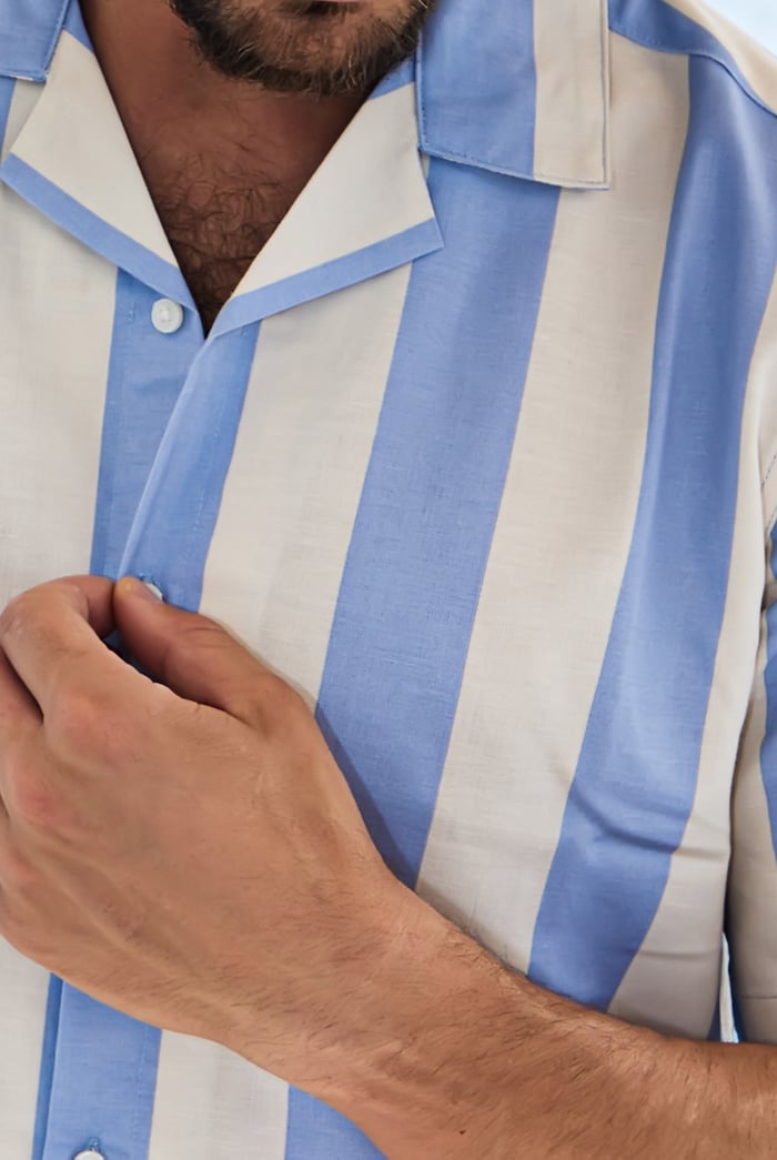 Revere Collar Short Sleeves Shirt