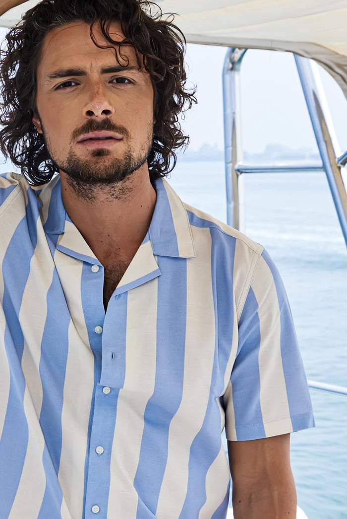 Revere Collar Short Sleeves Shirt