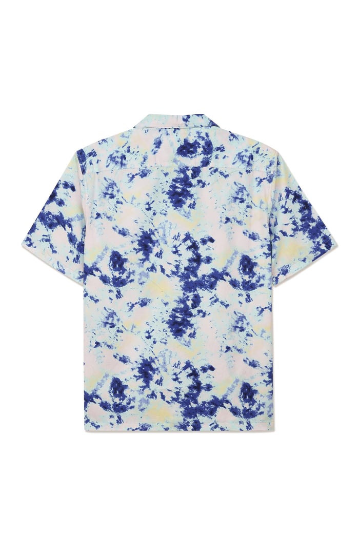 Revere Collar Short Sleeves Printed Shirt