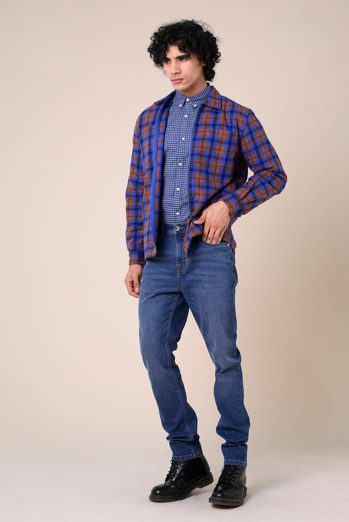 Mens Classic Regular Fit Check Shirt