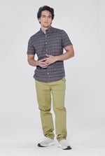 Check Short Sleeve Oxford Shirt
