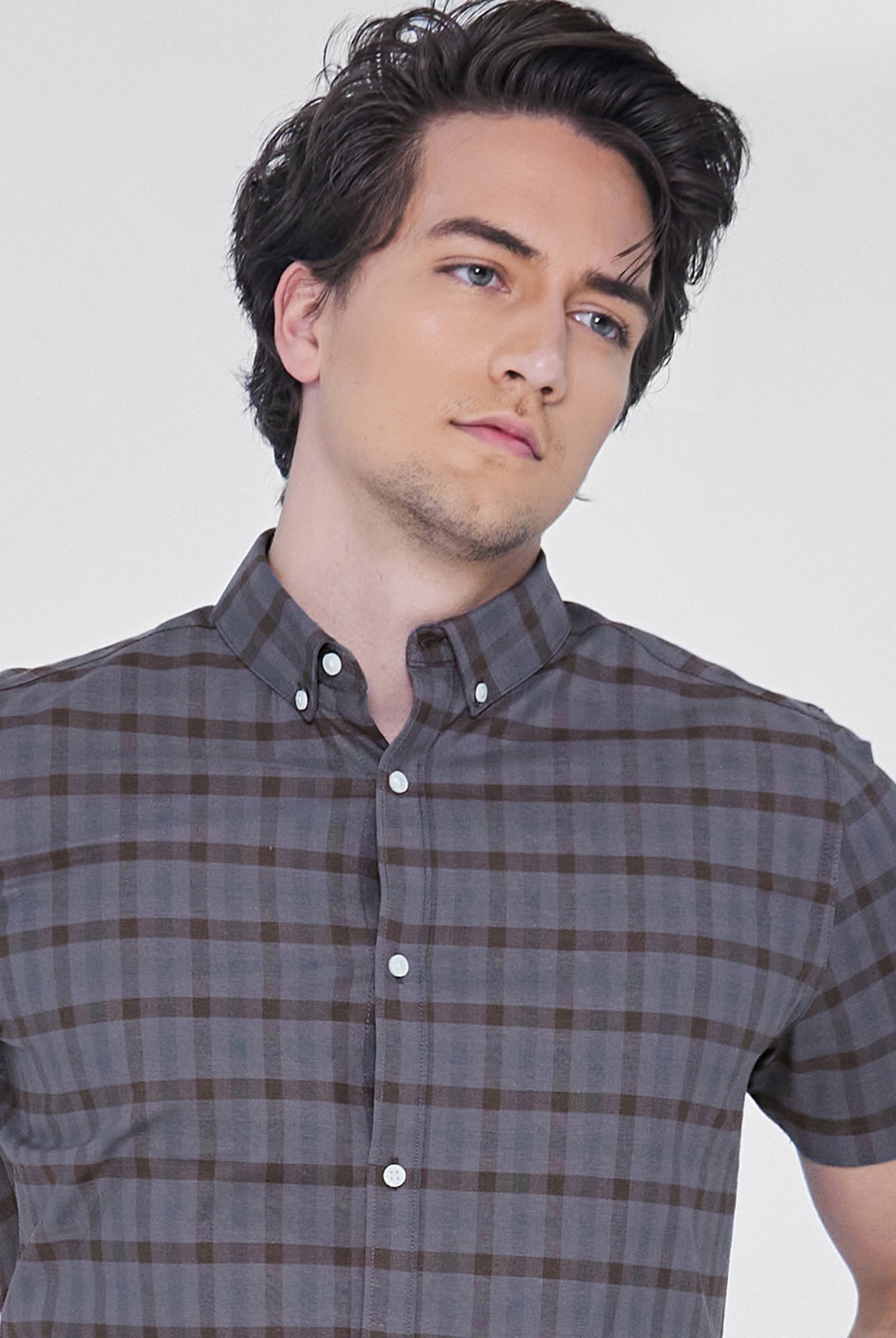 Check Short Sleeve Oxford Shirt
