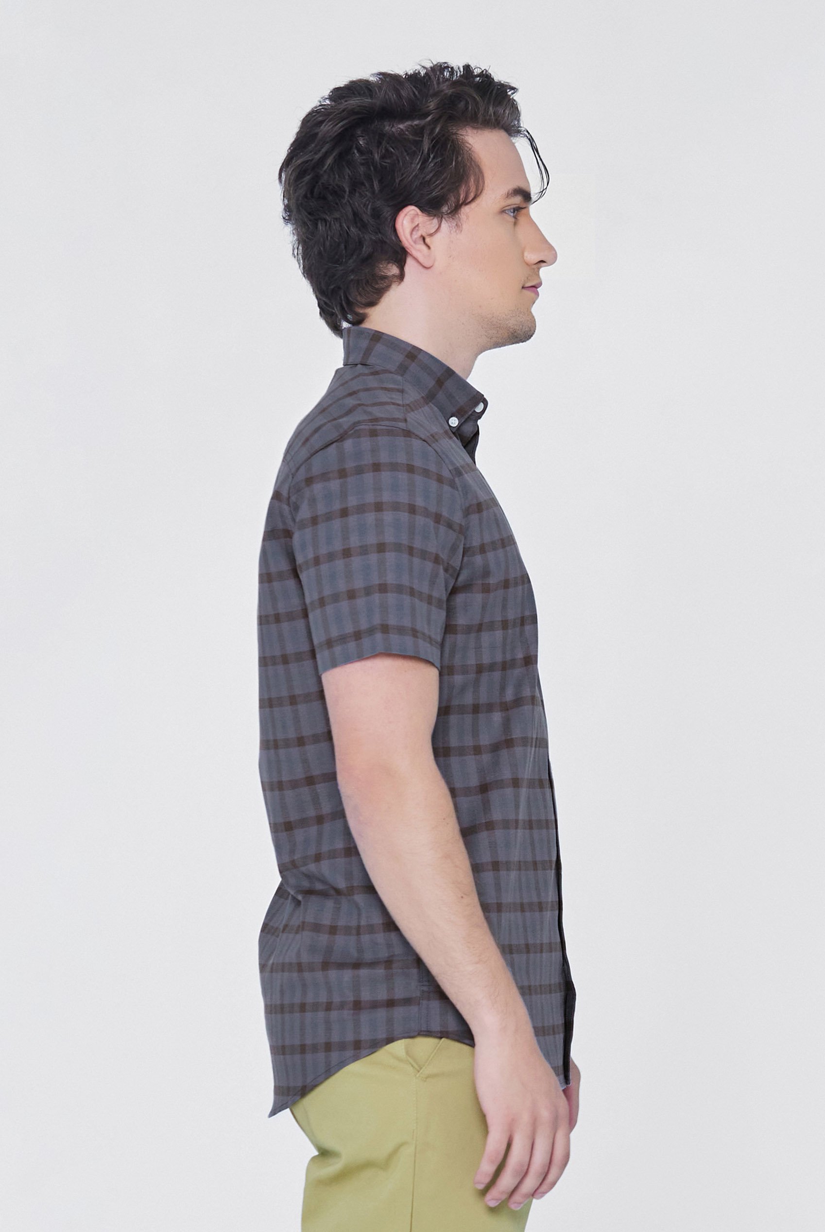 Check Short Sleeve Oxford Shirt