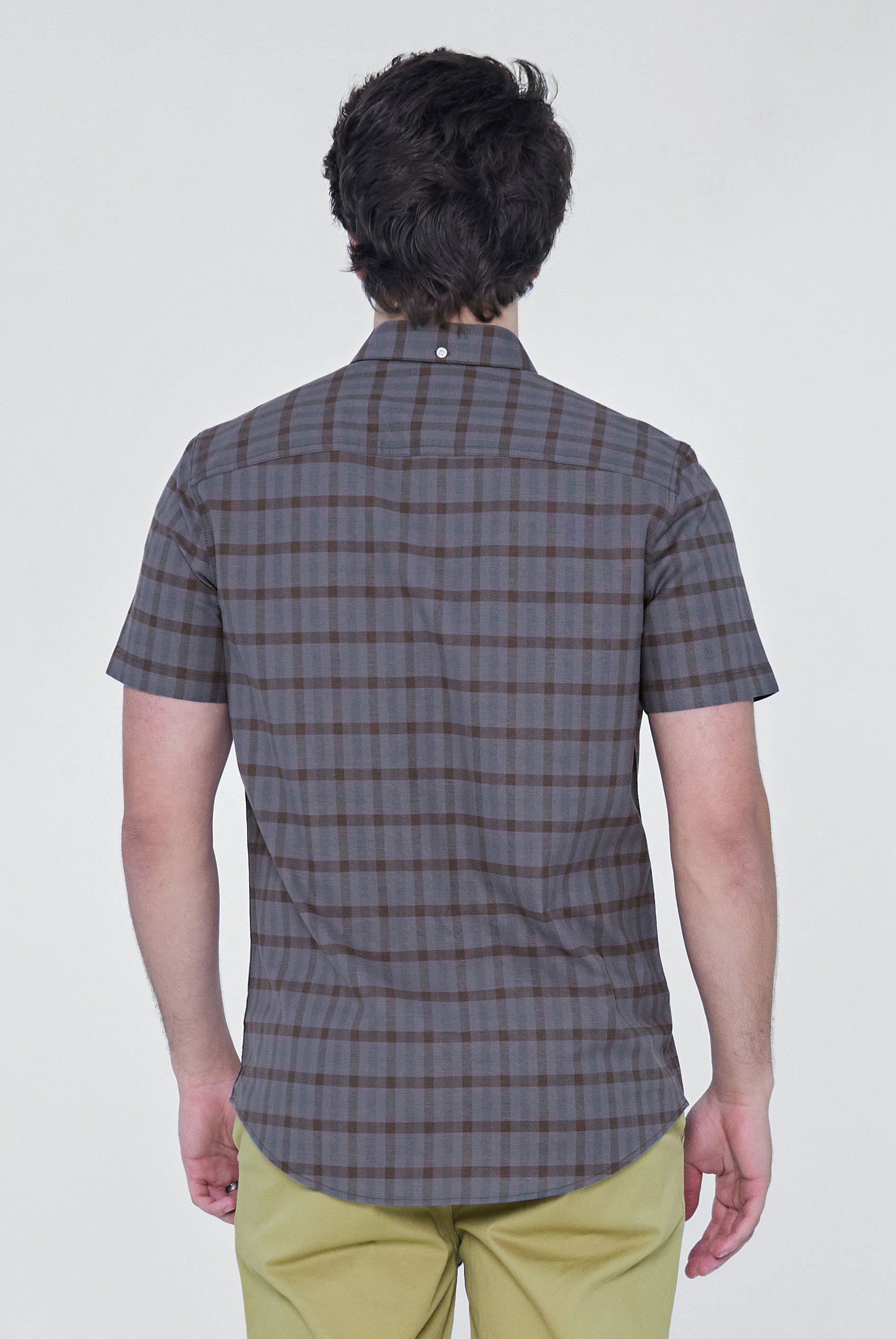 Check Short Sleeve Oxford Shirt