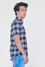 Check Short Sleeve Oxford Shirt