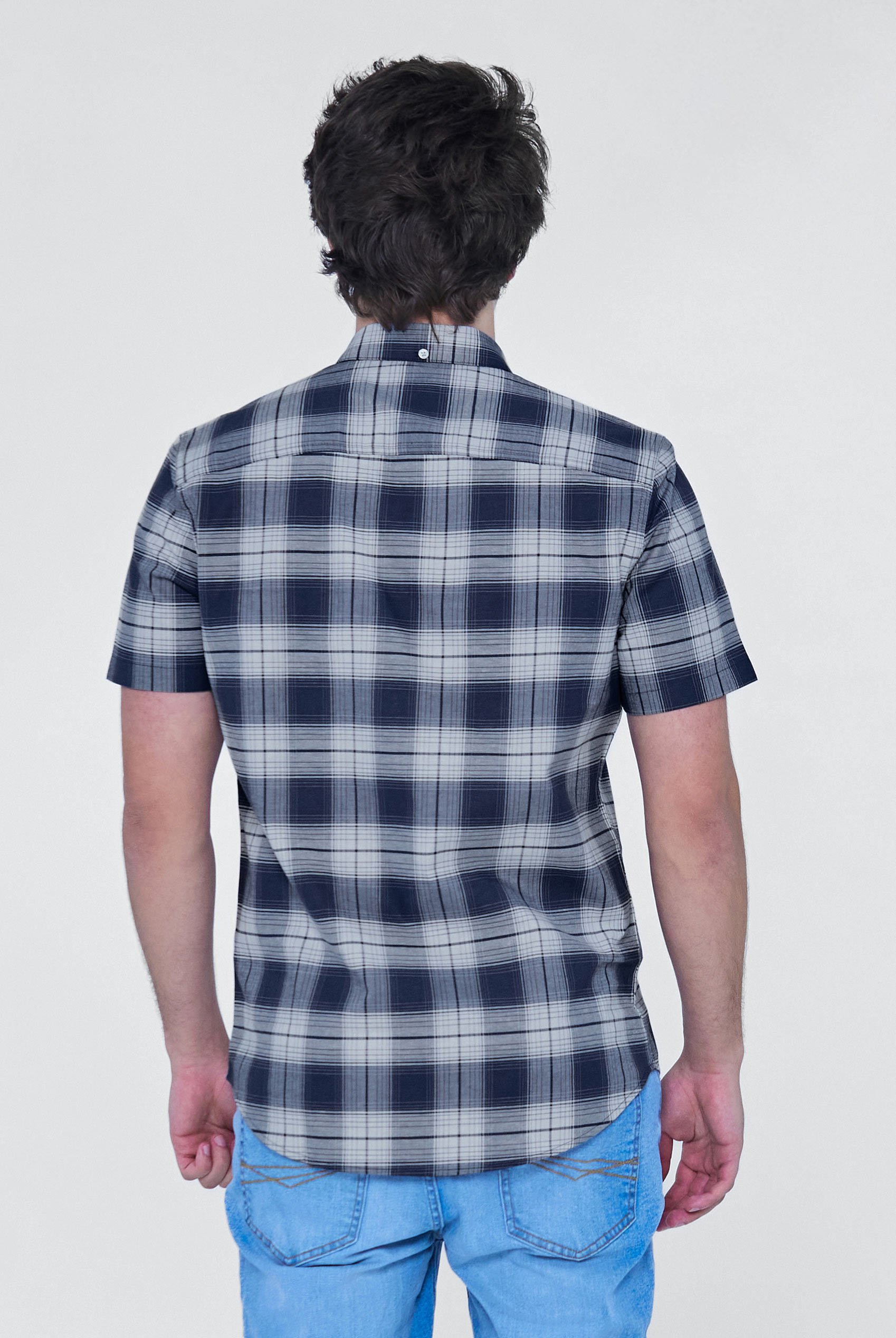 Check Short Sleeve Oxford Shirt
