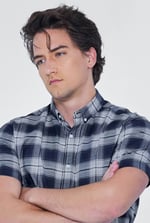 Check Short Sleeve Oxford Shirt
