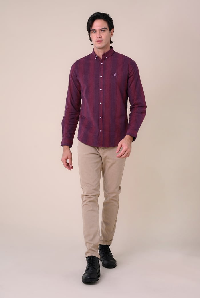 Mens Stripe Long Sleeve Shirt