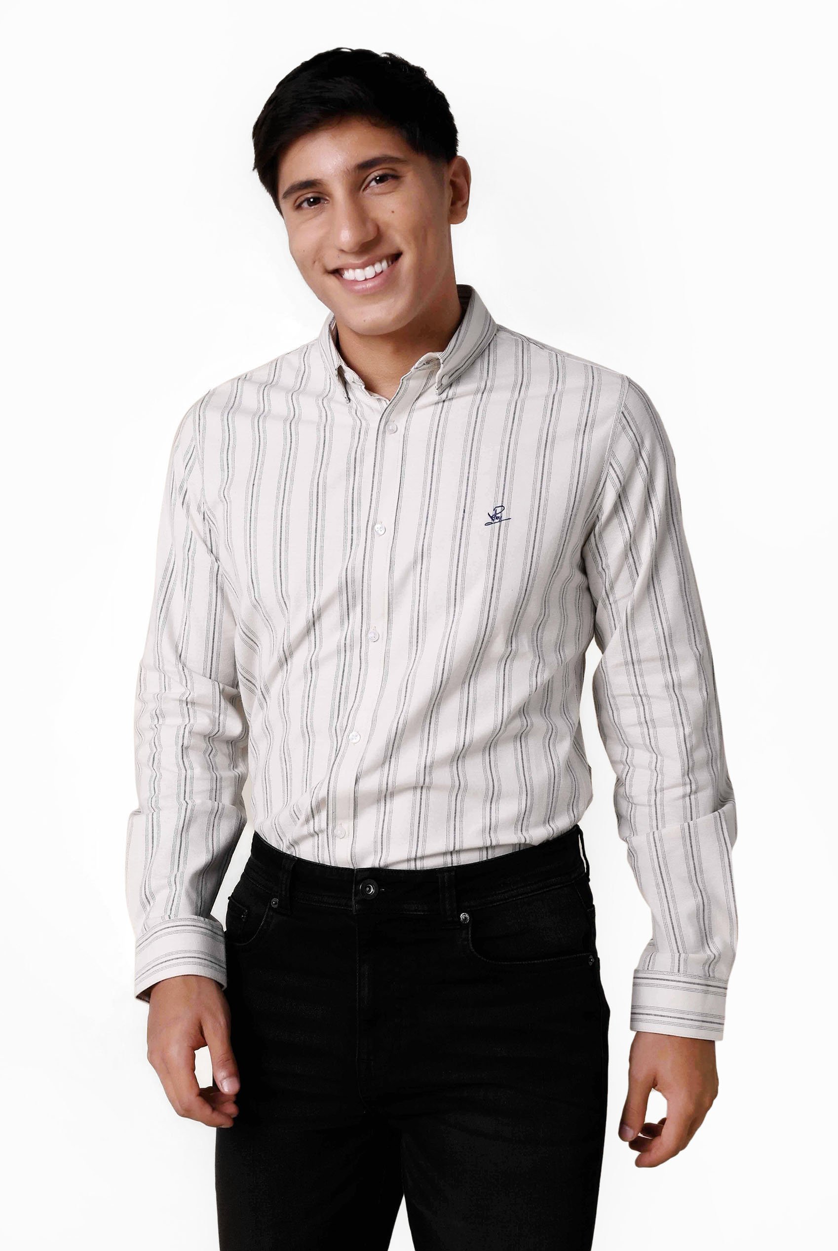 Mens Stripe Long Sleeve Shirt
