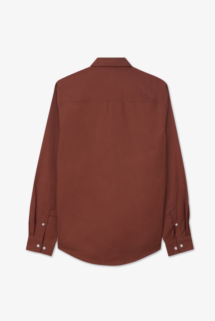 Men Button Down Collar Long Sleeve Shirt