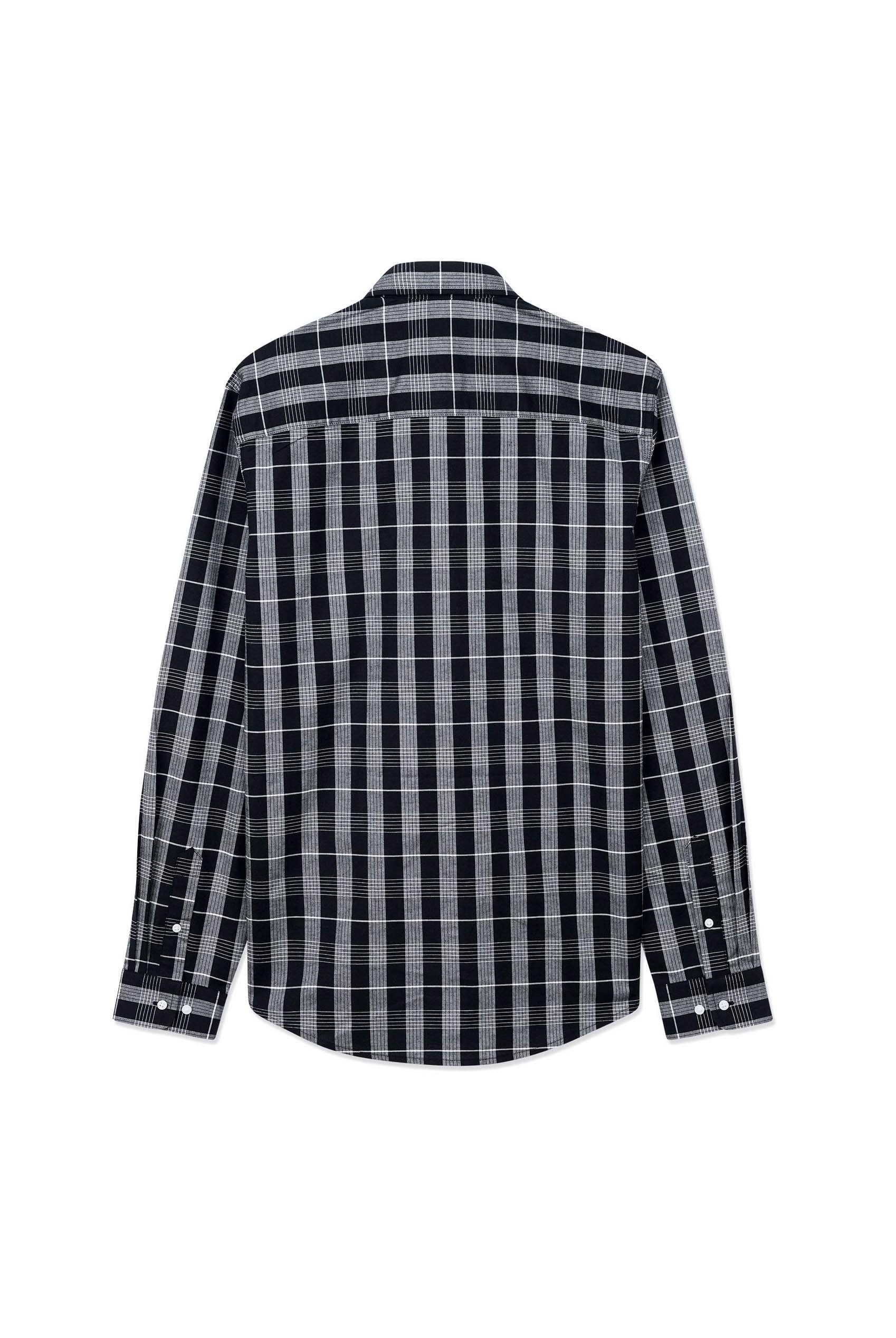 Men Button Down Collar Long Sleeve Shirt
