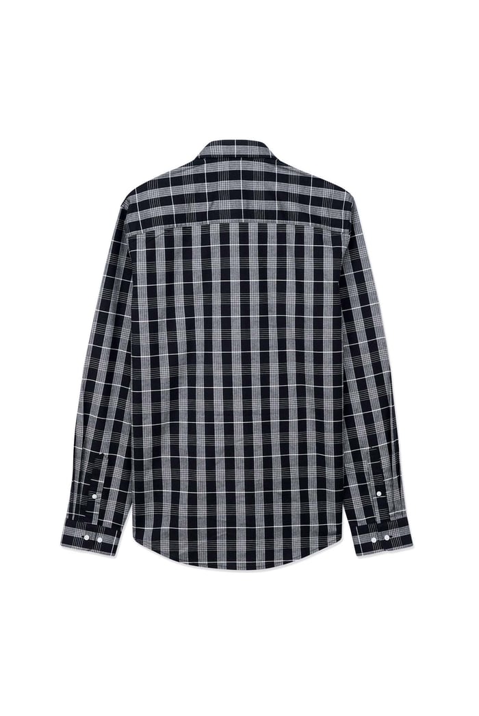 Men Button Down Collar Long Sleeve Shirt