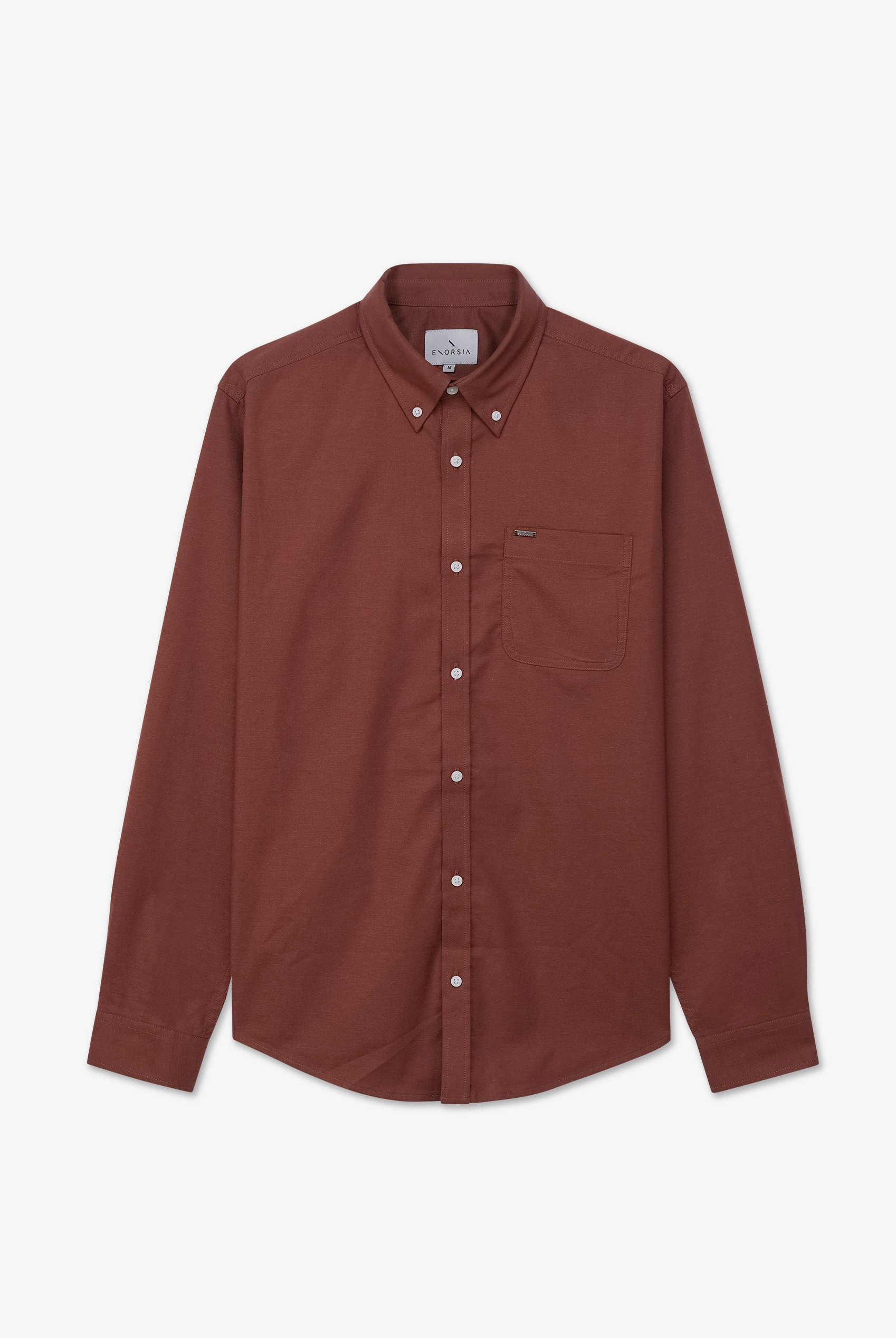 Men Button Down Collar Long Sleeve Shirt