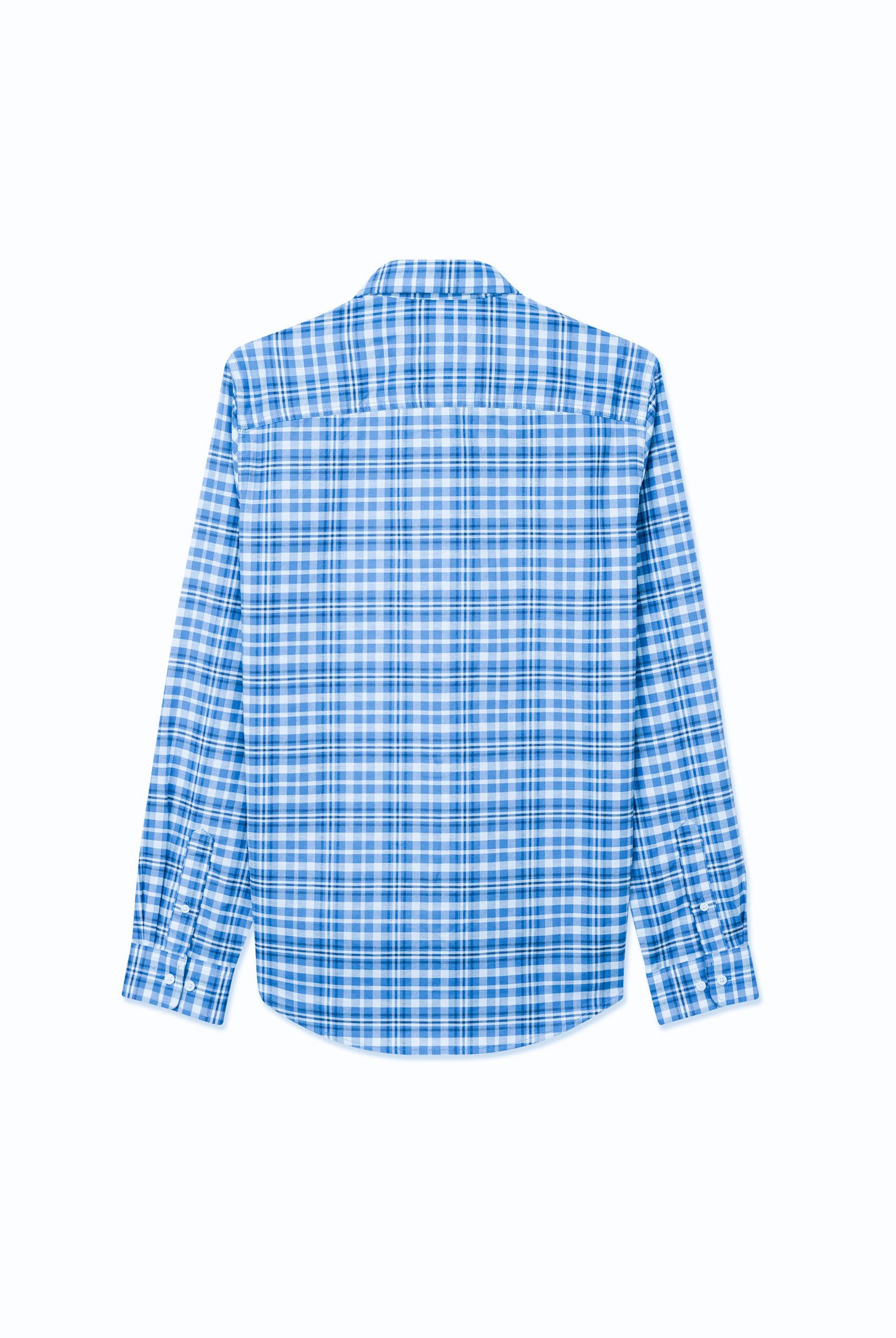 Men Button Down Collar Long Sleeve Shirt