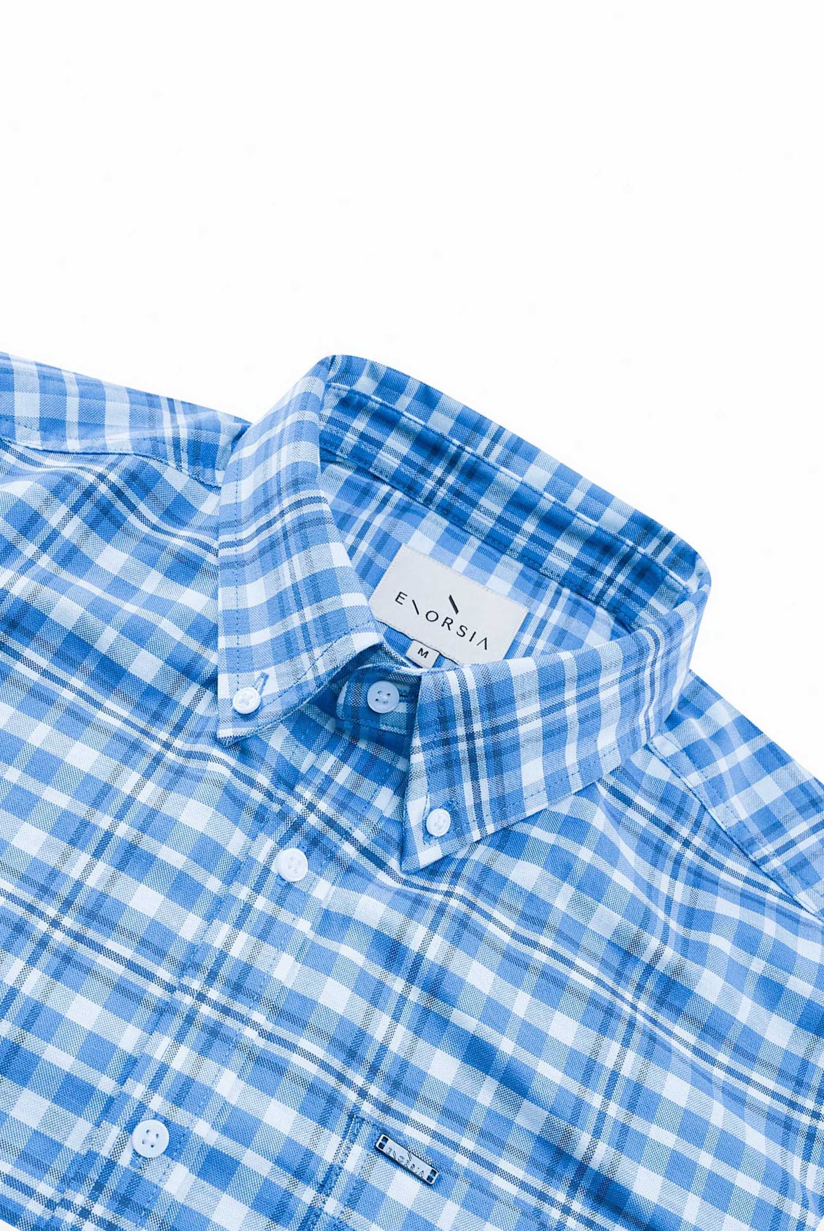 Men Button Down Collar Long Sleeve Shirt