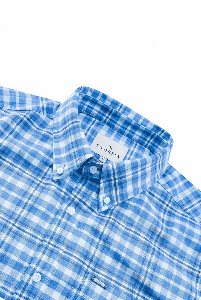 Men Button Down Collar Long Sleeve Shirt