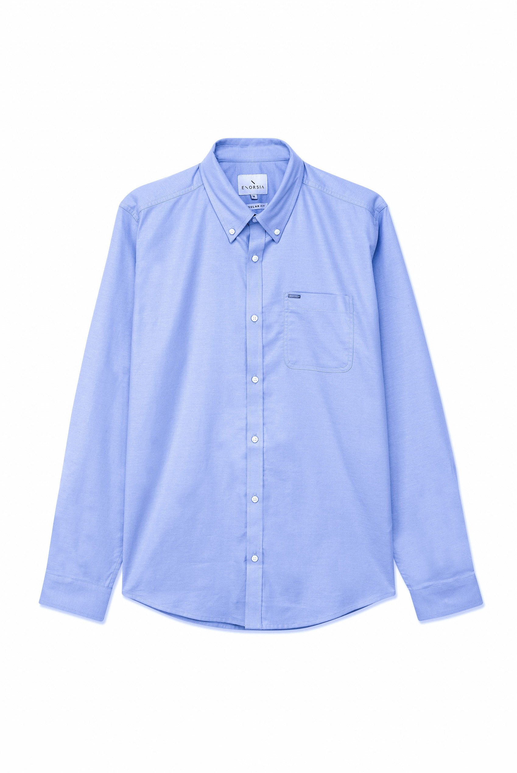 Men Button Down Collar Long Sleeve Shirt