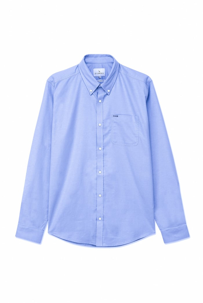 Men Button Down Collar Long Sleeve Shirt