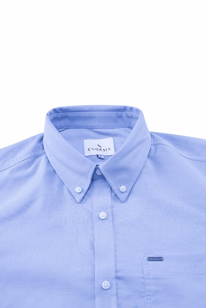 Men Button Down Collar Long Sleeve Shirt