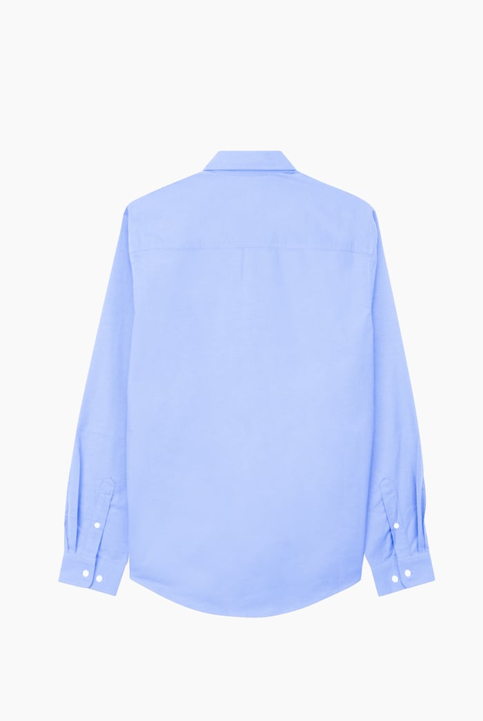 Men Button Down Collar Long Sleeve Shirt