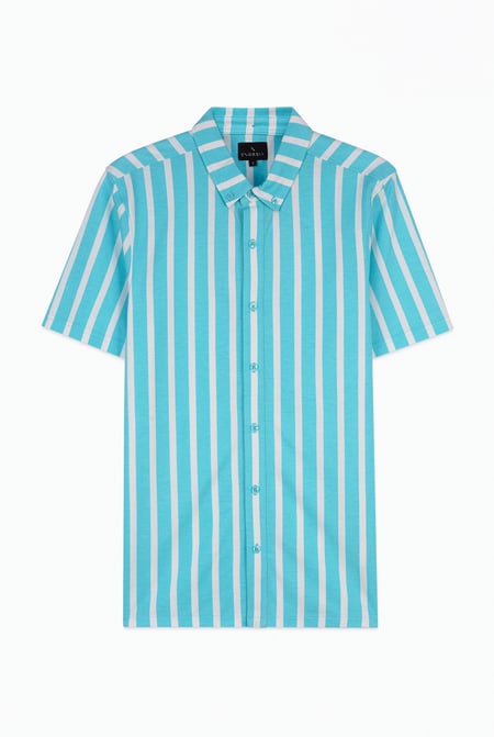 Sky Short Sleeve Stripe Jersey Shirt