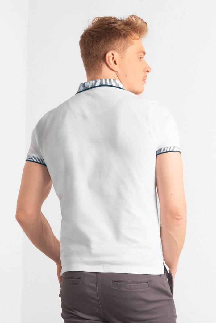 Men's Bird Eye Collar Polo Shirt