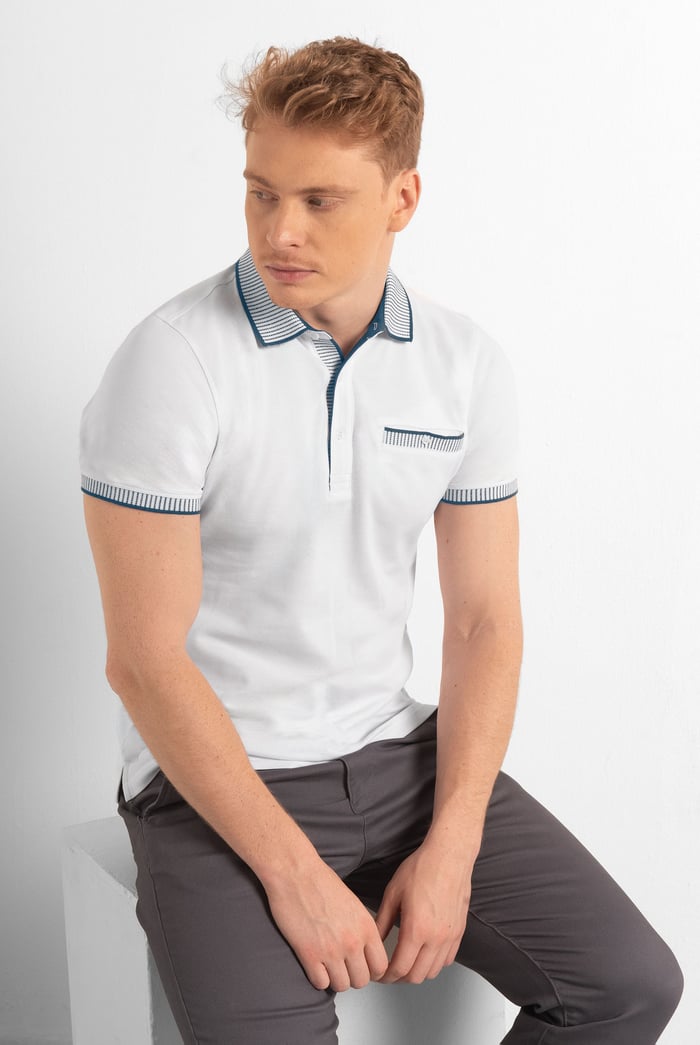 Men's Bird Eye Collar Polo Shirt