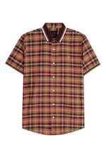 Mens Short Sleeve Shirt With Rib Collar