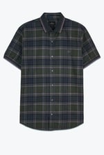 Mens Short Sleeve Shirt With Rib Collar