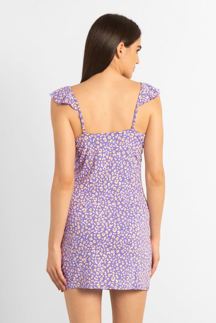 Ruffled Deep V-Neck Tie-Up Camisole