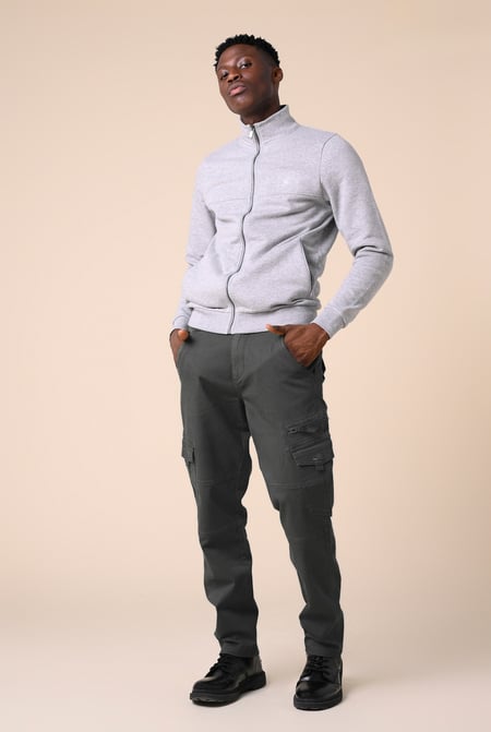 Mens Black Utility Cargo Trouser