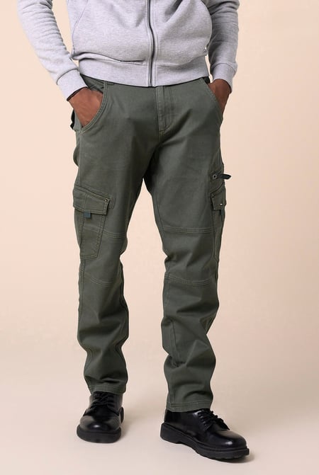 Mens Black Utility Cargo Trouser