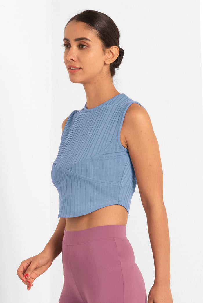 Sleeveless Curve Hem Workout Top