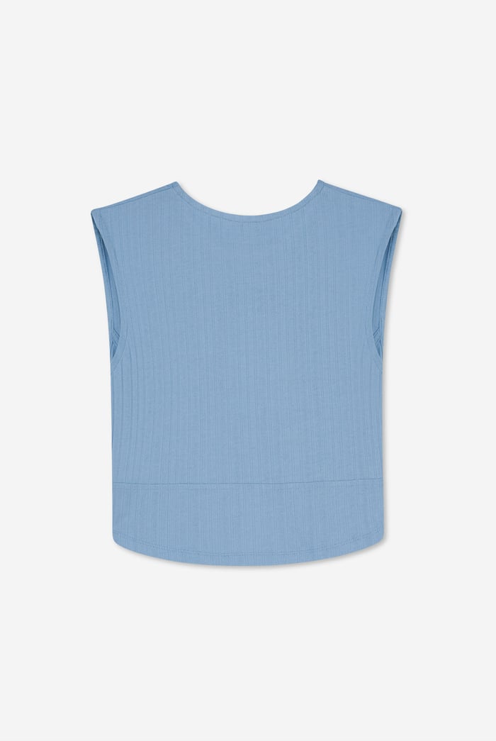 Sleeveless Curve Hem Workout Top