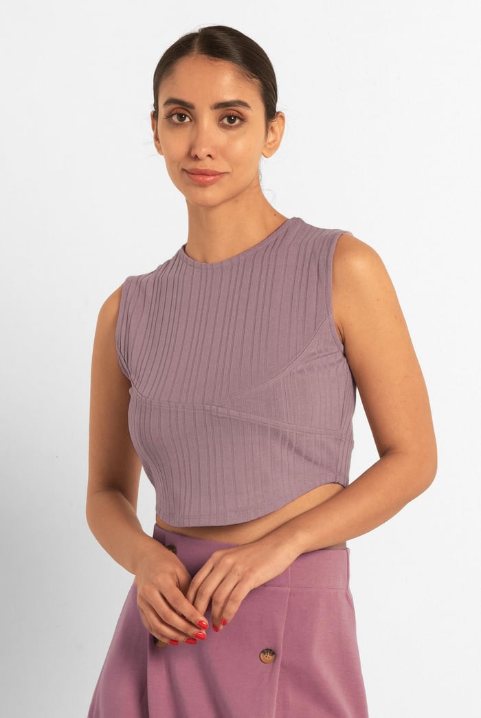 Sleeveless Curve Hem Workout Top