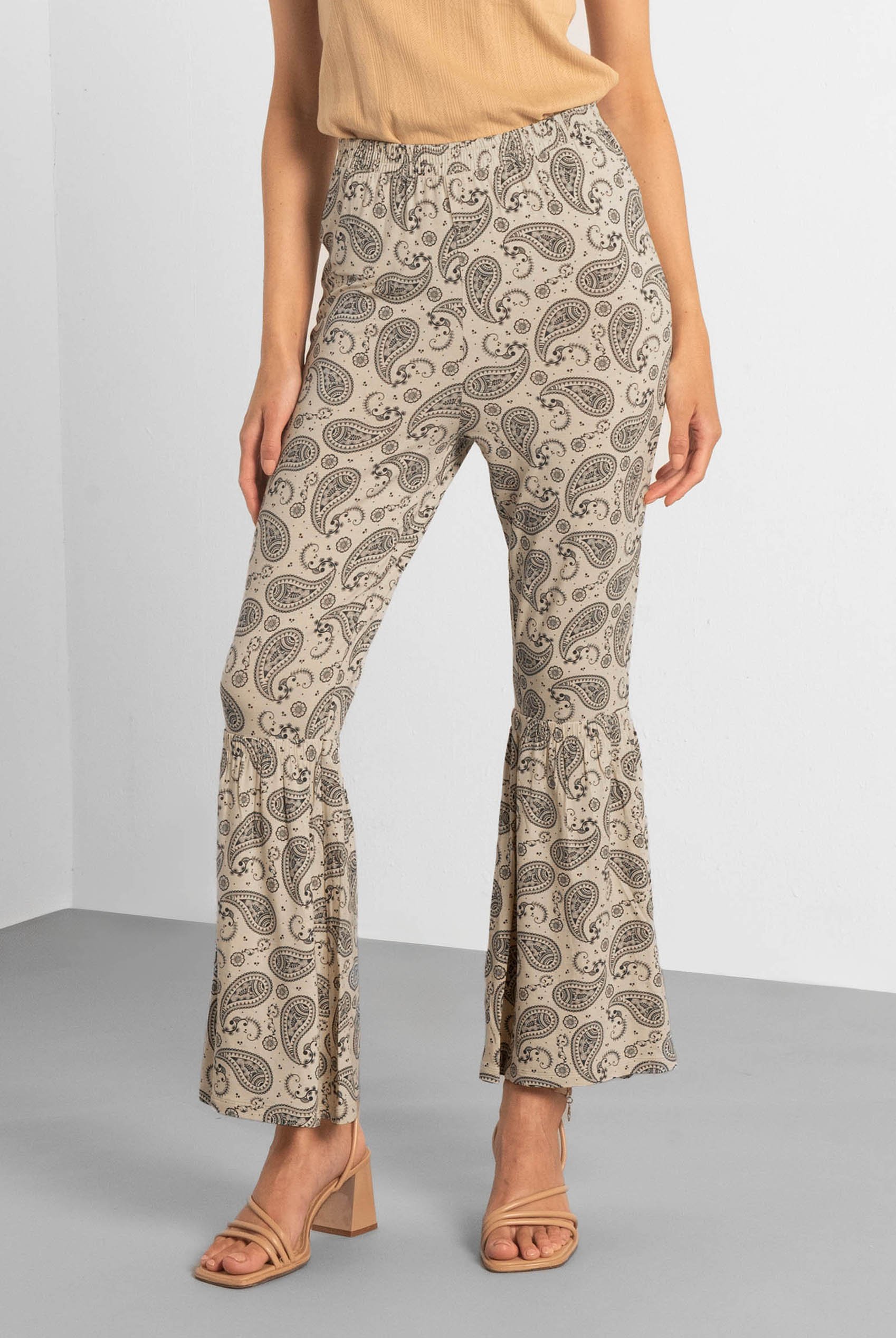 Paisley Printed Flared Sharara Pant