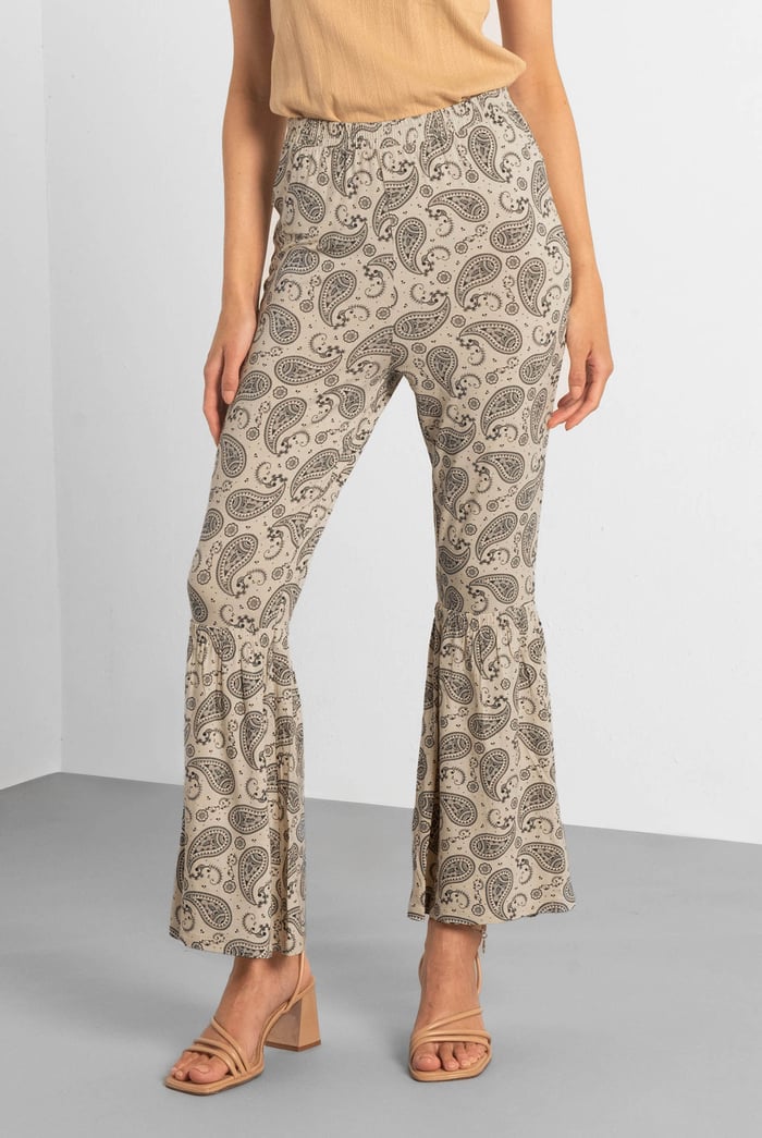 Paisley Printed Flared Sharara Pant