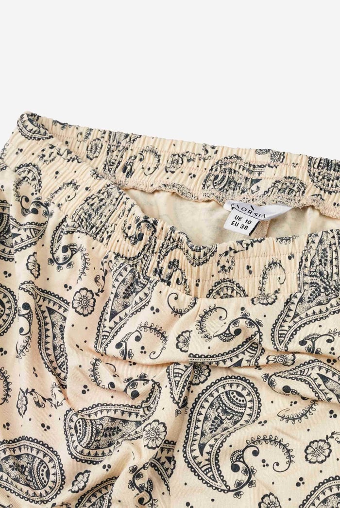 Paisley Printed Flared Sharara Pant