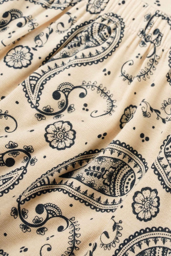 Paisley Printed Flared Sharara Pant