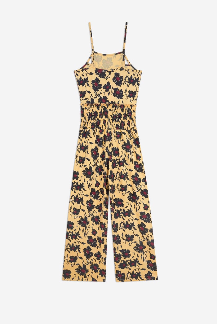 Smocked Waist Floral Printed Jumpsuit
