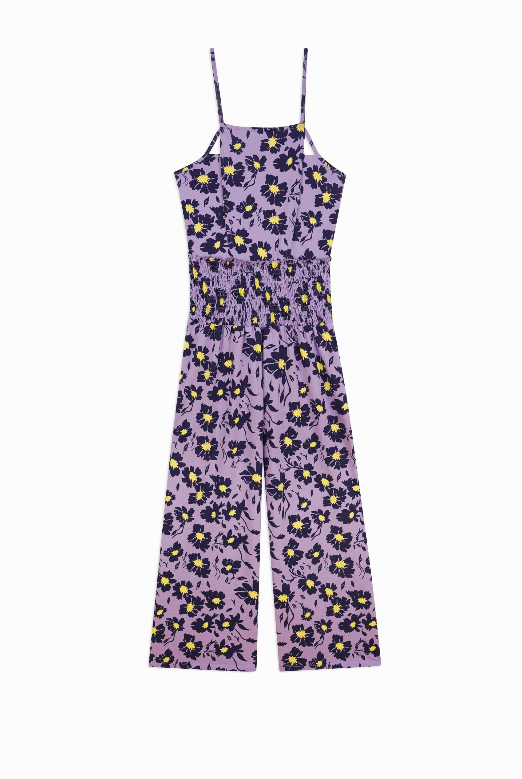 Smocked Waist Floral Printed Jumpsuit