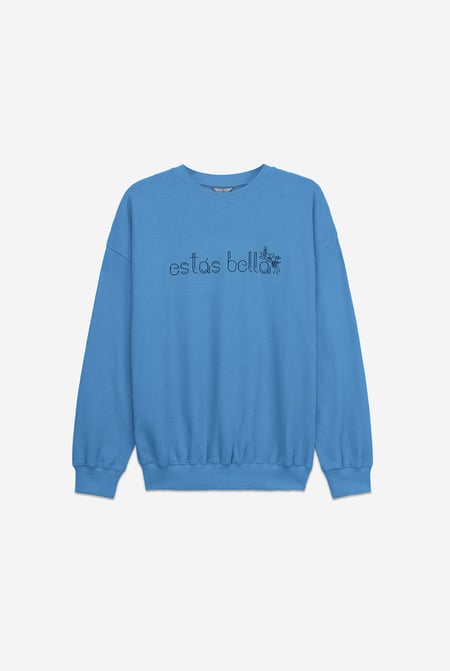 Blue Estás Bella Long Sleeve Sweatshirt