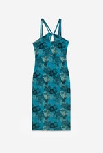 One Shoulder Floral Printed Maxi Dress