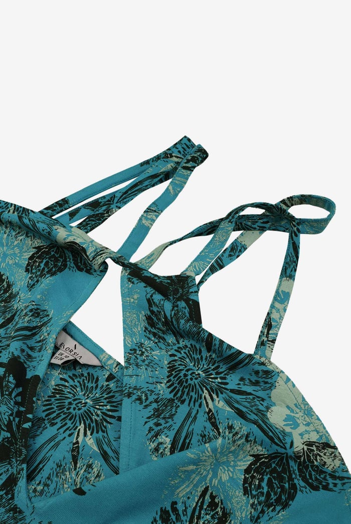 One Shoulder Floral Printed Maxi Dress