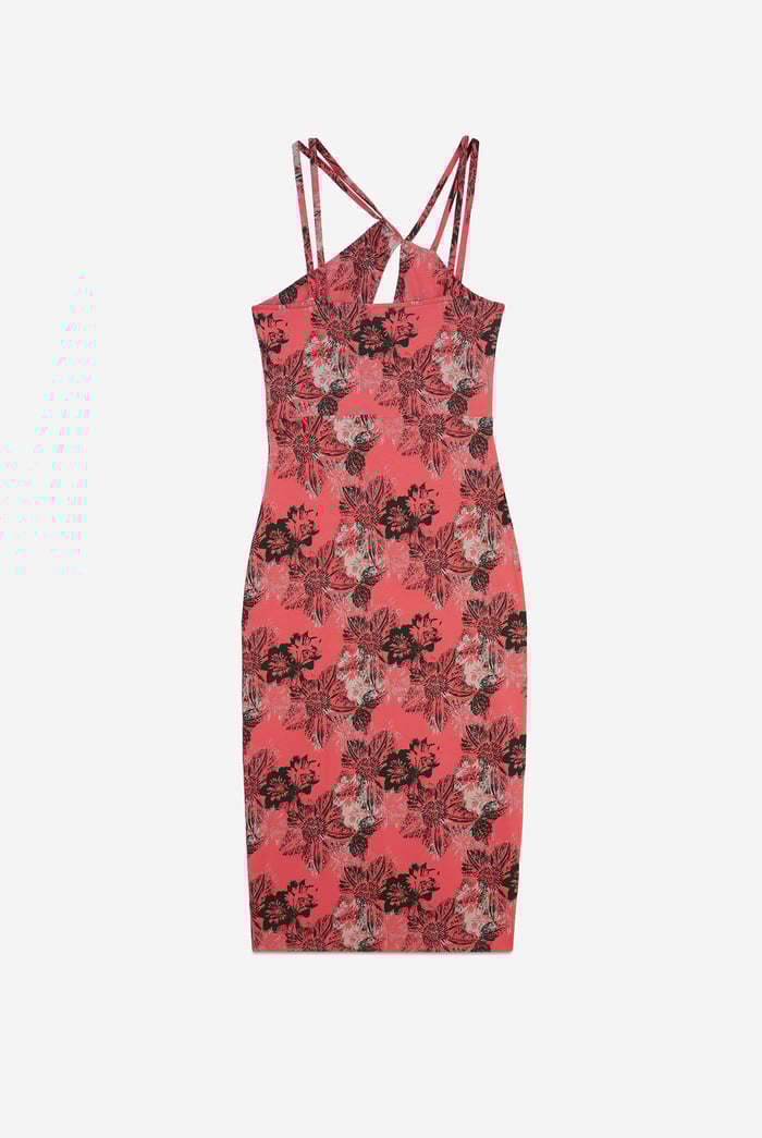 One Shoulder Floral Printed Maxi Dress