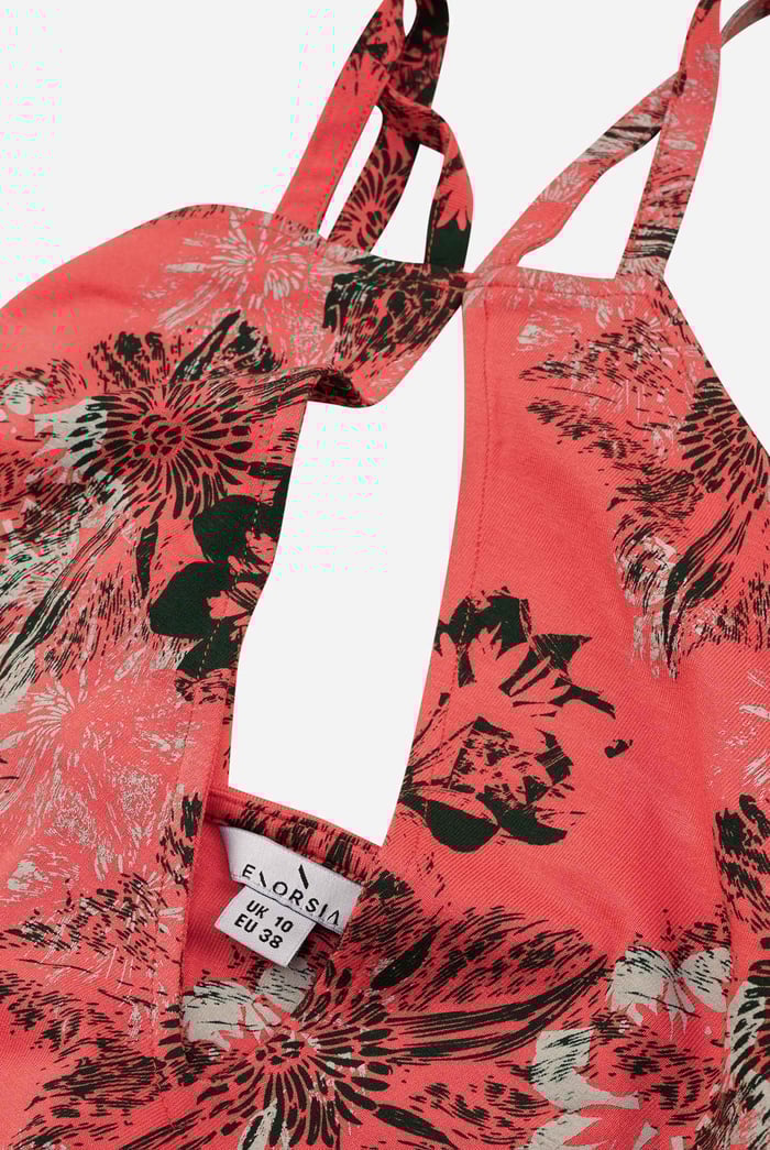 One Shoulder Floral Printed Maxi Dress