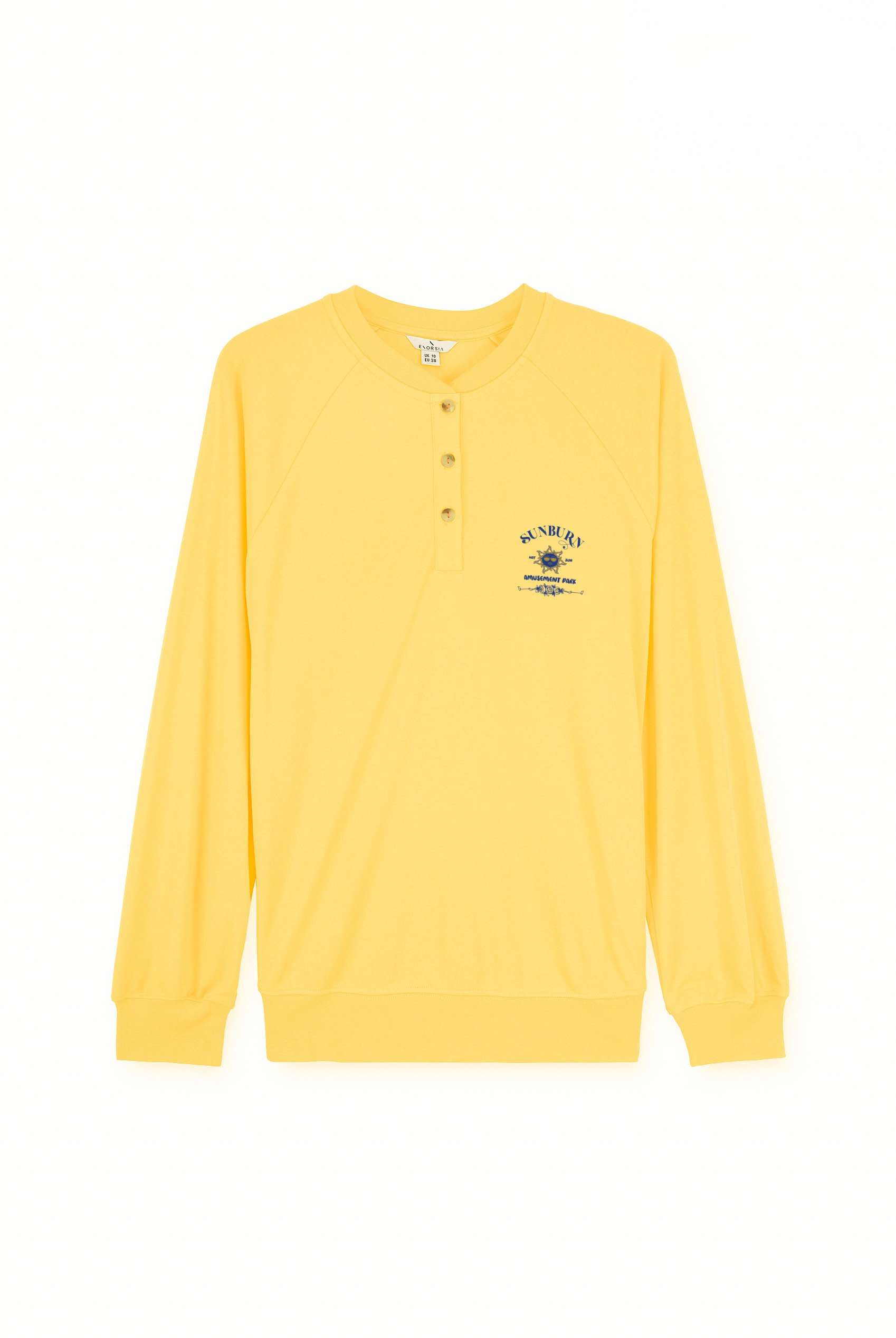 Henley Button Up Long Sleeve Sweatshirt