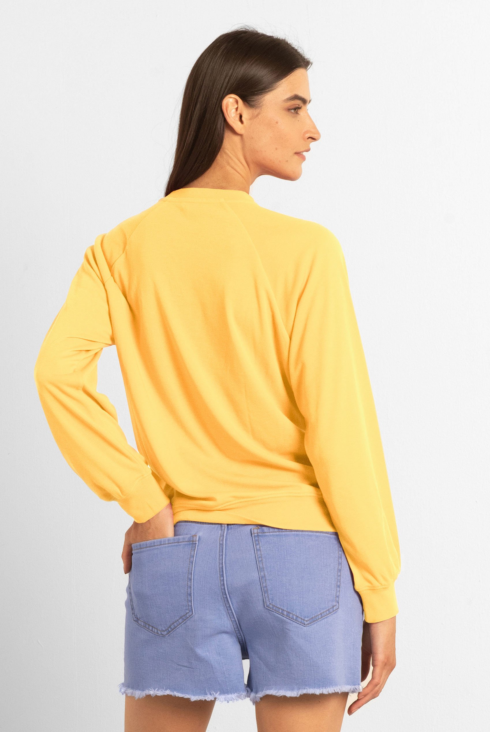 Henley Button Up Long Sleeve Sweatshirt